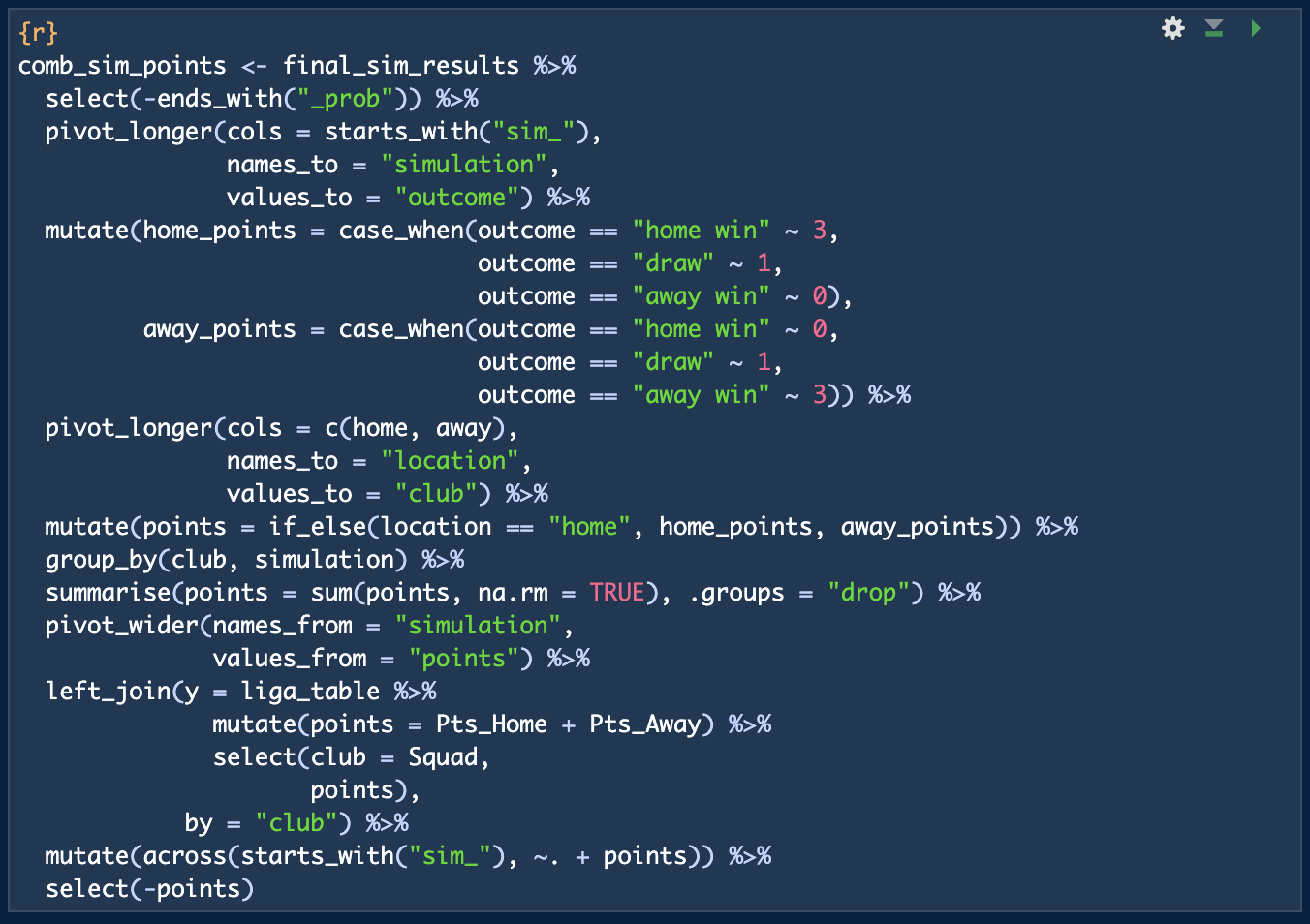 R code