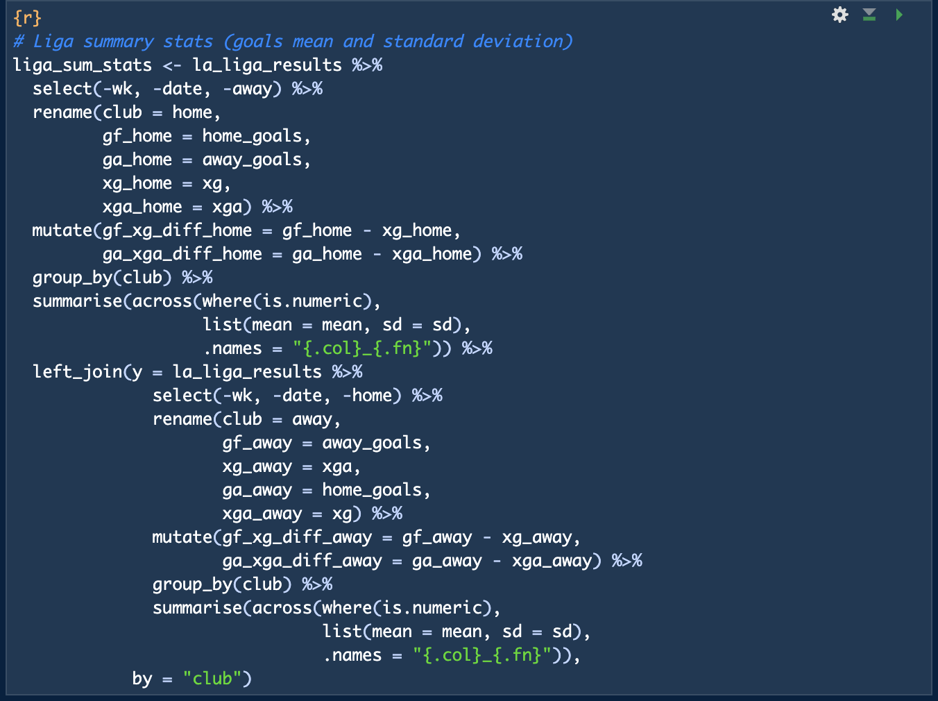 R code