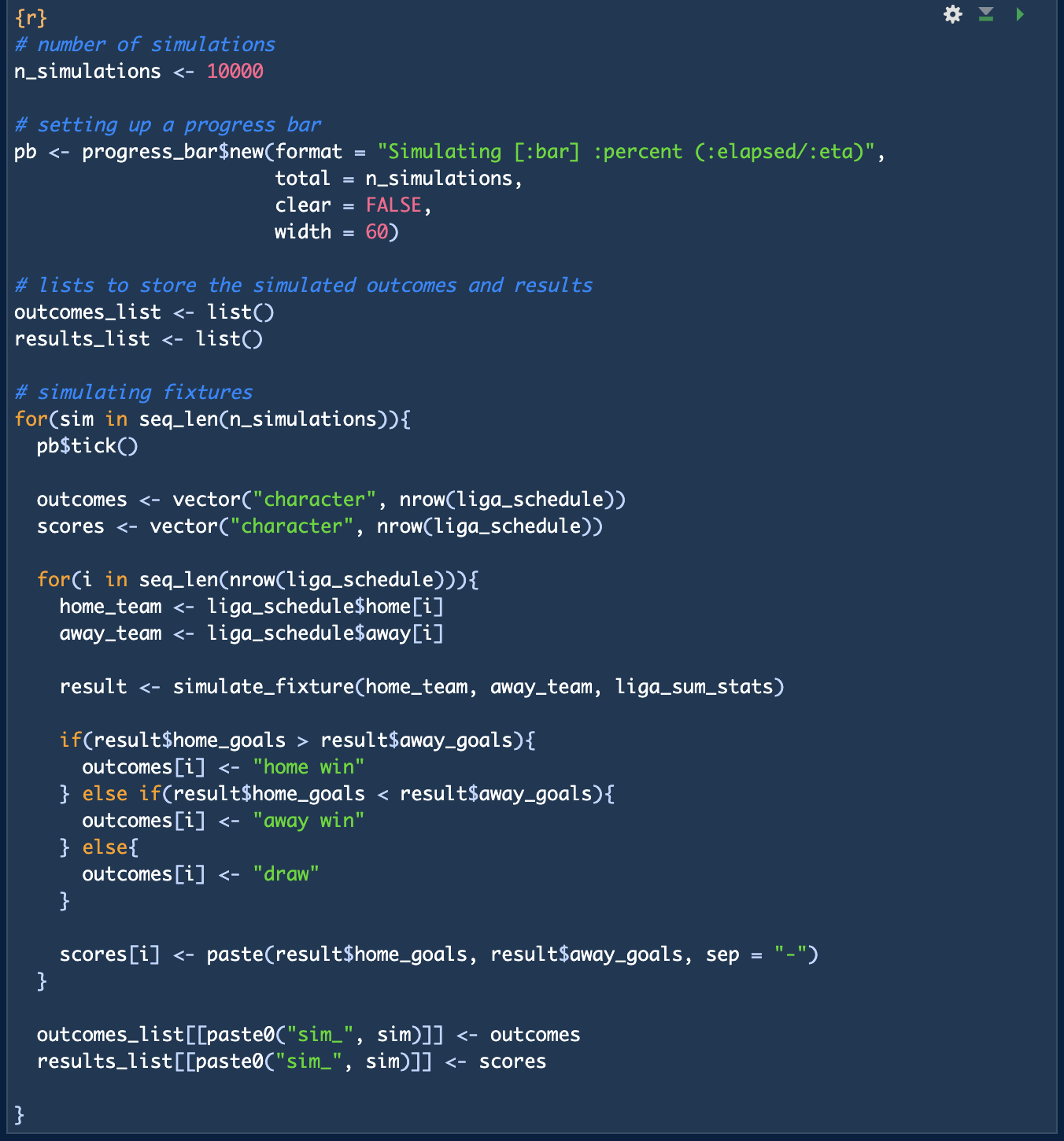 R code