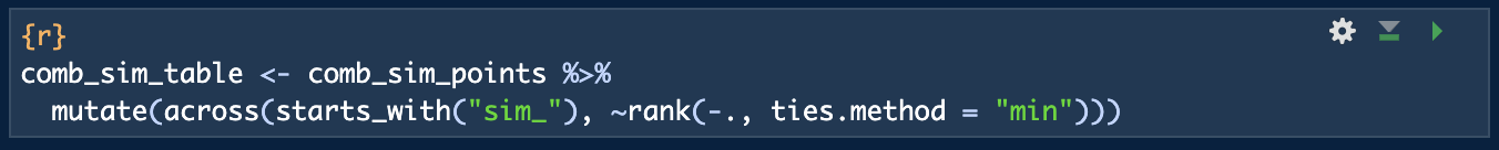 R code